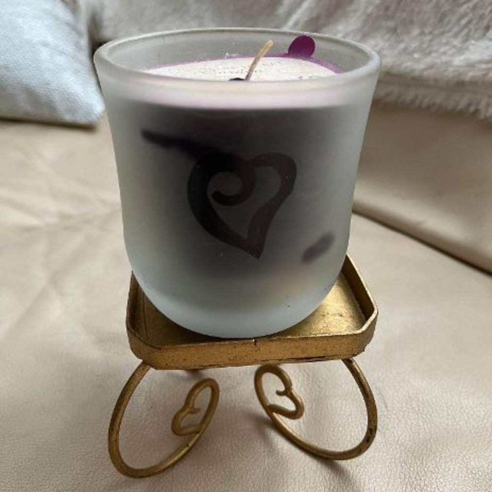 VINTAGE VICTORIA SECRET CANDLE HOLDER HEARTS RARE